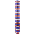 Metallic Fabric Mesh, 21-Inch x 10-Yard - Red/White/Blue