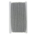 Metallic Fabric Swirl Trim, Silver, 10mm, 20-Yards