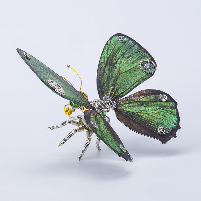 Metallic Green Steampunk Butterfly  Chrysozephyrus Metal Model Kits