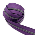 Midnight Purple  | #5 Black Nickel Zipper by the Yard - 3 Yard Singles