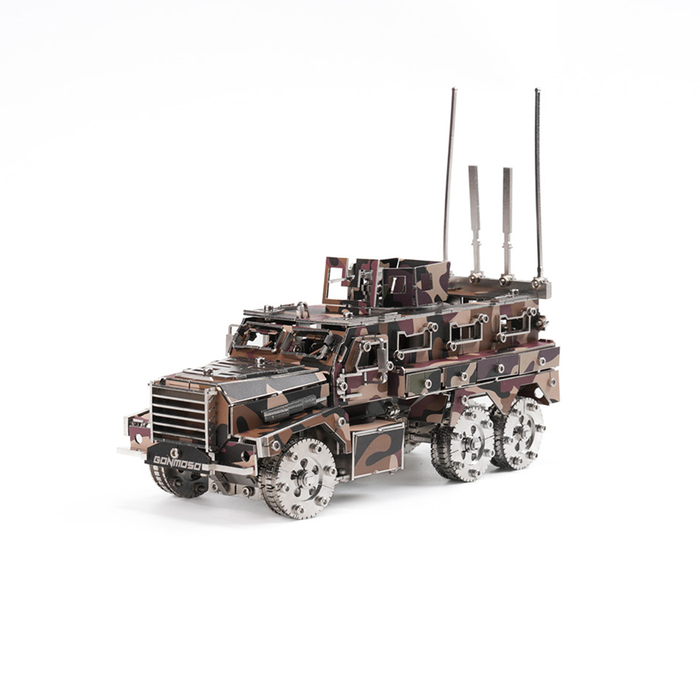 Military Armored Vehicle 3D DIY Mechanical Punk Metal Model Kit 200+ PCS Creative Trendy Display