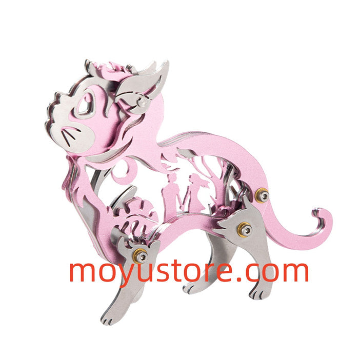 Mini 3D Metal Ragdoll Cat Assembly Model Building Kit for Kids Cat Lover Gift