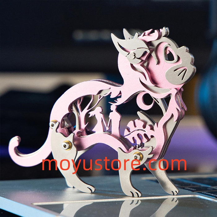 Mini 3D Metal Ragdoll Cat Assembly Model Building Kit for Kids Cat Lover Gift