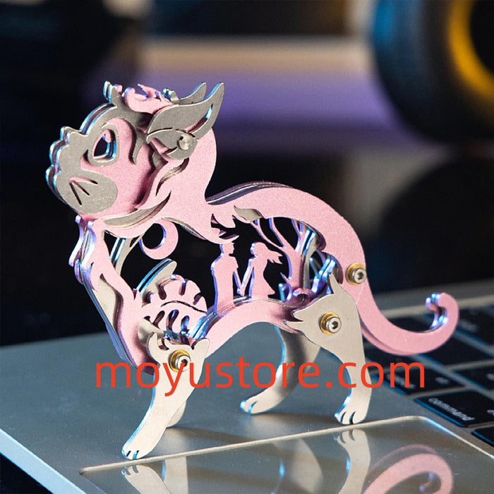 Mini 3D Metal Ragdoll Cat Assembly Model Building Kit for Kids Cat Lover Gift