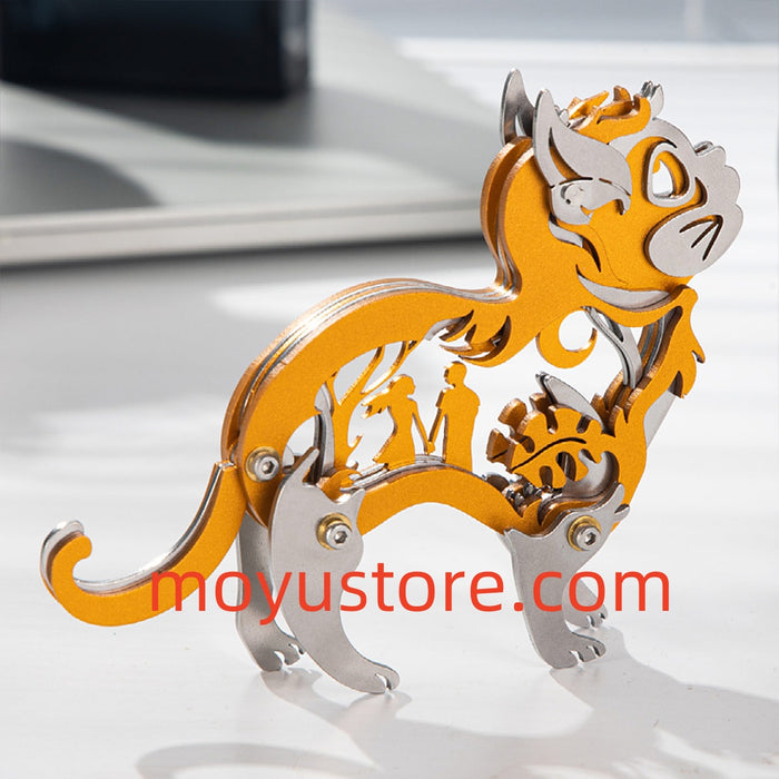 Mini 3D Metal Ragdoll Cat Assembly Model Building Kit for Kids Cat Lover Gift