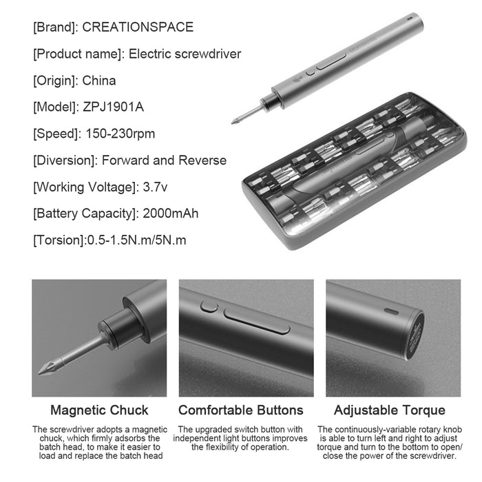 Mini Precision Electric Screwdriver Essential Metal Model Kits Tools Kits