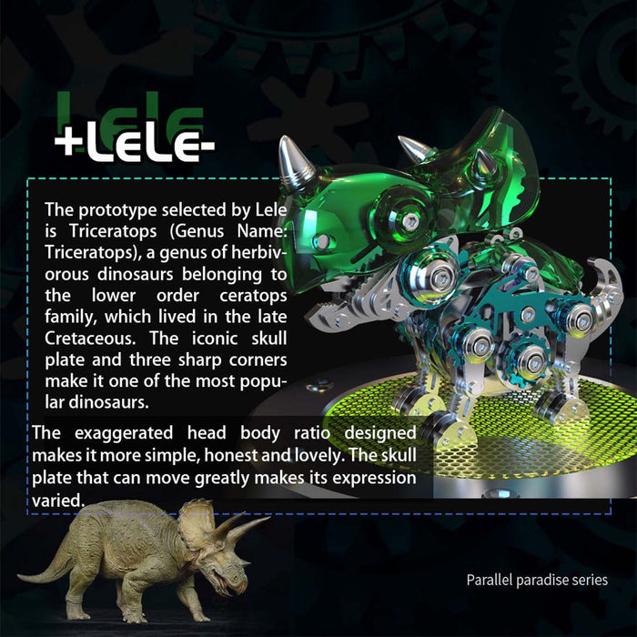 Mini Triceratops Dinosaur Toys 3D Metal Puzzle