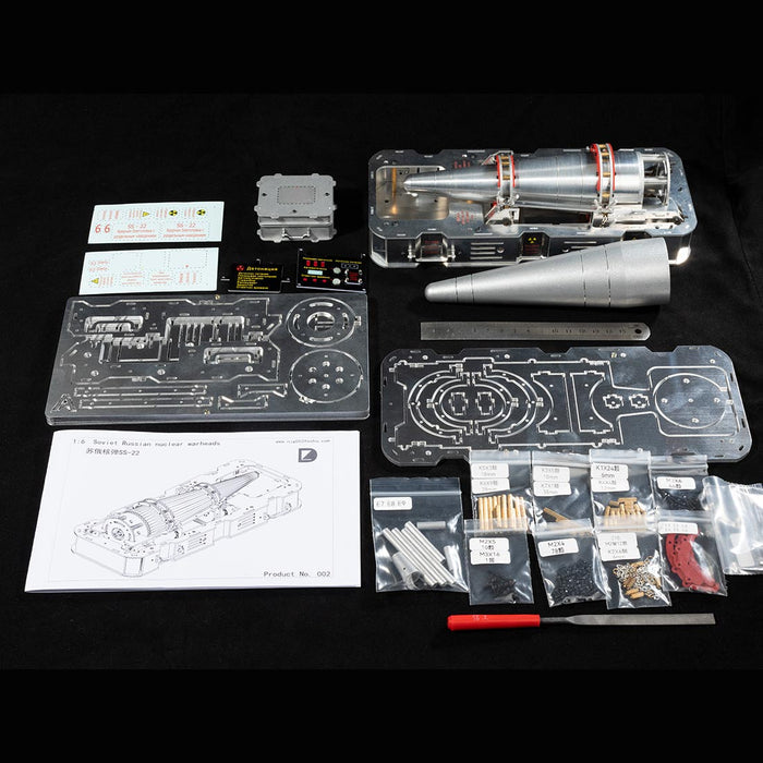 Modern Soviet Russian SS-22 Nuclear Warhead 1/6 Scale Military Metal Assembly Kit 98PCS