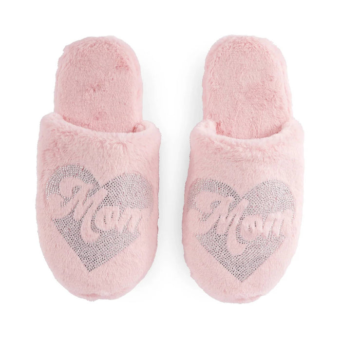 Mom Heart Slippers in Blush (L/XL)