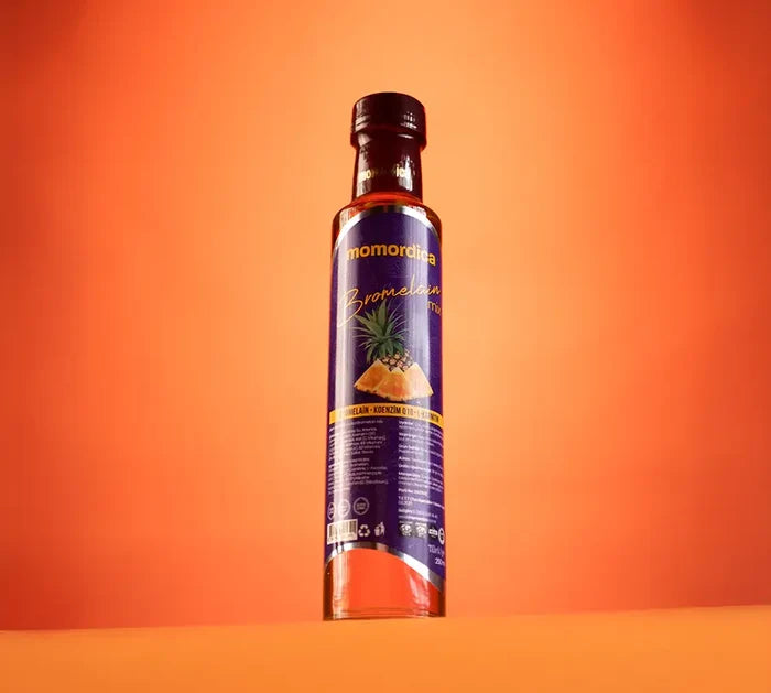 Momordica Bromelain Mix with Coenzyme Q10 and L-Carnitine is a specially formulated liquid dietary supplement enriched with bromelain, a natural enzyme derived from pineapple.