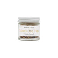 Mom's Me Time aromatherapy inhaler in a glass jar, front view, on a white background.
