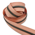 Monticello Peach  | #5 Black Nickel Zipper by the Yard - 3 Yard Singles