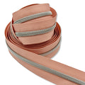 Monticello Peach  | #5 Nickel Zipper by the Yard - 3 Yard Singles