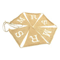 Mr & Mrs Burlap Triangle Banner, 7-inch