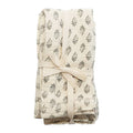 Natural Cotton Napkins with Gray Floral Print (Set of 4)