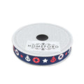 Nautical Anchor and Lifebuoy Grosgrain Ribbon, Navy Blue, 5/8-inch, 10 Yards