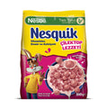 Start your morning with the colorful crunch of Nestle Nesquik Strawberry Ball Cereal.