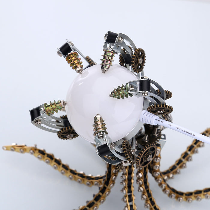 Octopus Lamp Metal Model Kits Steampunk Art DIY Deep Sea Mysterious Hunters