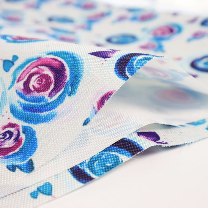 This printed WPC-Lite is of watercolor roses in purple, blue, and pink.