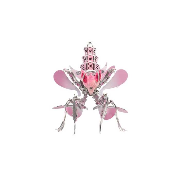 Orchid Mantis 3D DIY Mechanical Metal Insect Model Kit 100+ PCS Creative Trendy Display Pink