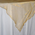 Organza Table Cover Overlay, 80-inch, Gold