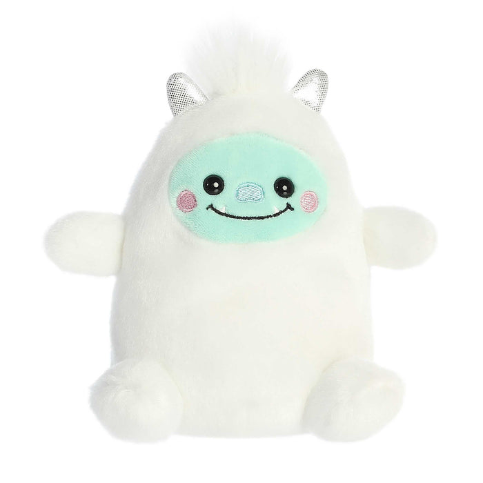 Palm Pals Baker Yeti plush toy, front view.