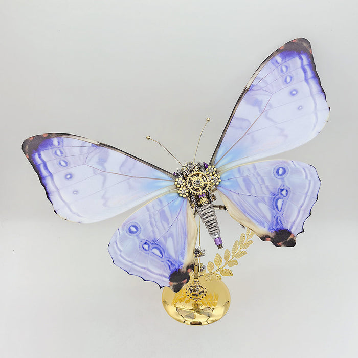 Paradise Swallowtail Butterfly 3D Metal Model Kit with Golden Leaf Stand