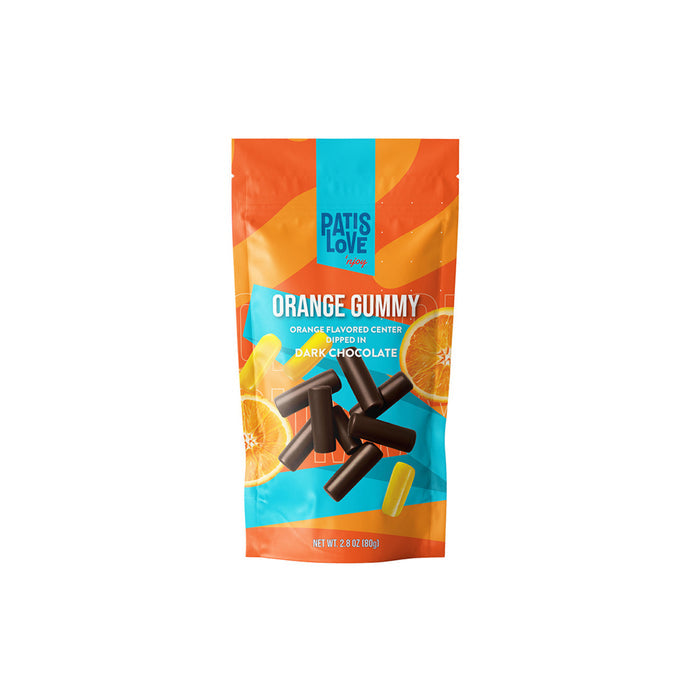 Enjoy the perfect balance of bright citrus and rich cocoa with Patislove Bitter Cikolata Kapli Portakalli Yumusak Sekerleme.