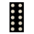 Pearl Center Rhinestone Accessories, White, 3/4-Inch, 10-Piece