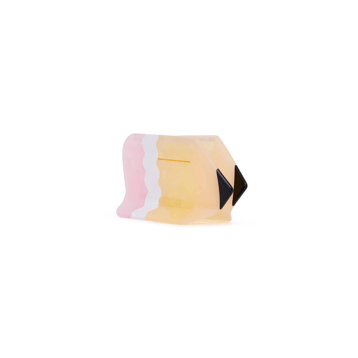 Pencil-shaped claw hair clip, side view, on a plain white background.