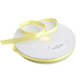 Picot-edge Double Face Satin Ribbon, Baby Maize Yellow, 3/8-Inch, 50 Yards