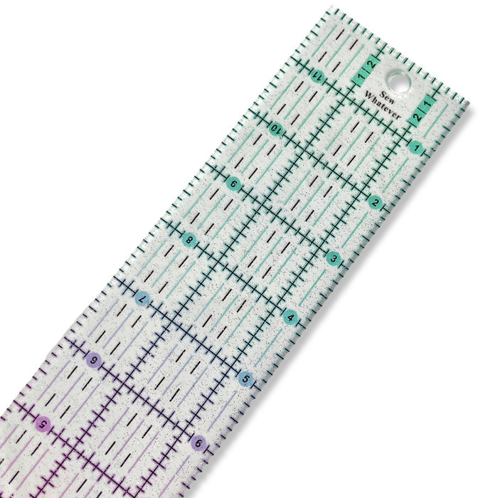 Pink to Teal Gradient | Glitter  - 12" x 2.5” Ruler