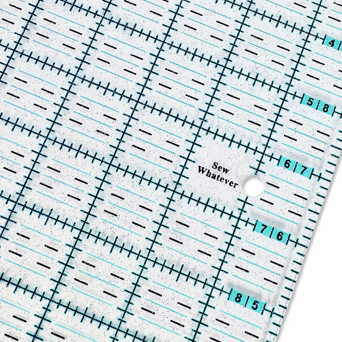 Pink to Teal Gradient | Glitter  - 13” x 13” Ruler