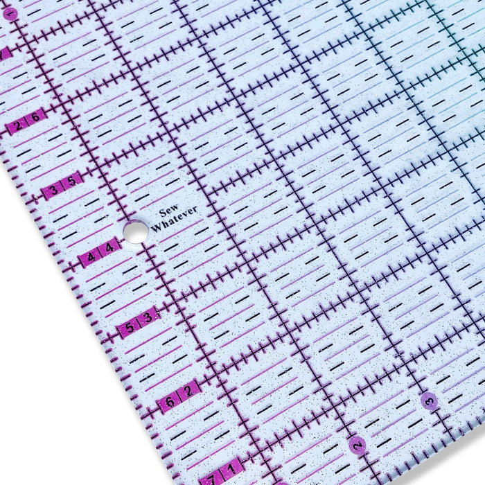Pink to Teal Gradient | Glitter - 8.5” x 8” Ruler