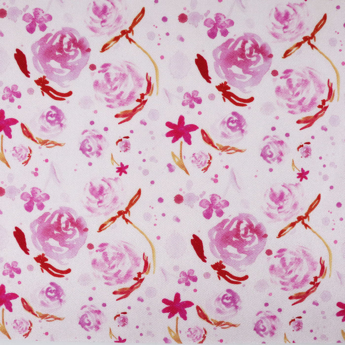 This printed WPC-Lite is of watercolor flowers in warm pink tones.