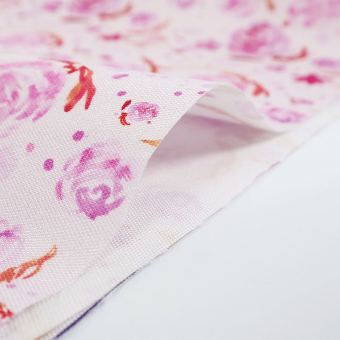 This printed WPC-Lite is of watercolor flowers in warm pink tones.