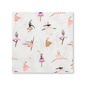 Daydream Society Pirouette large paper party napkin with ballerinas on white.
