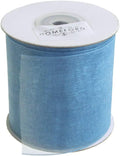 Plain Sheer Organza Ribbon, 2-3/4-inch, 25 Yards, Antique Blue