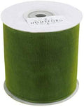 Plain Sheer Organza Ribbon, 2-3/4-inch, 25 Yards, Moss Green