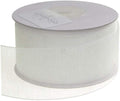 Plain Sheer Organza Ribbon, 2-3/4-Inch, 25 Yards, White