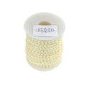 Plastic Flat Back Craft Pearl String, 4mm, 24-Yards, Ivory