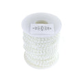 Plastic Flat Back Craft Pearl String, 4mm, 24-Yards, White