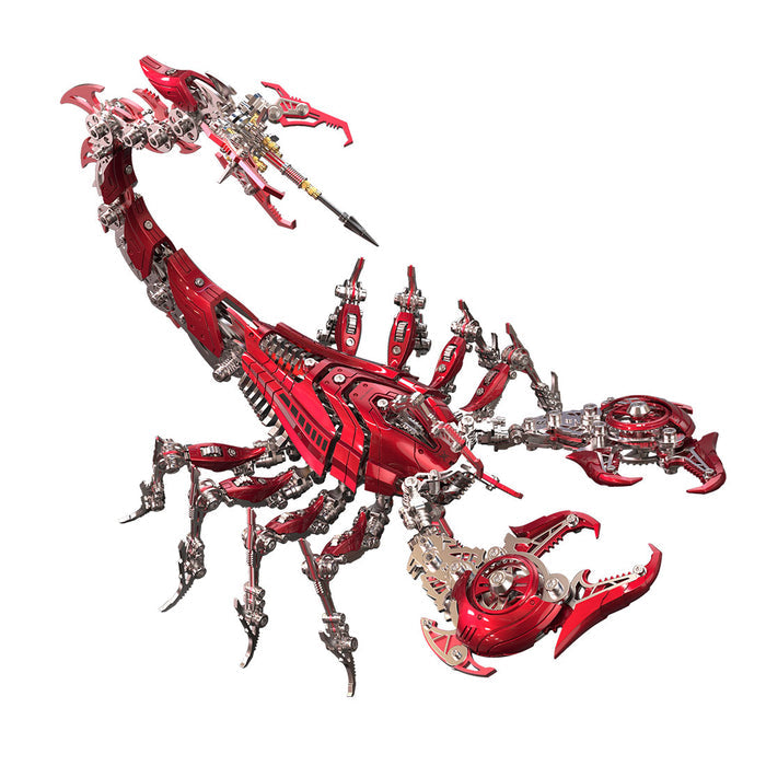 Poison Flame Cyberpunk 3D Metal War Scorpion Model Kit for Adults 1073PCS