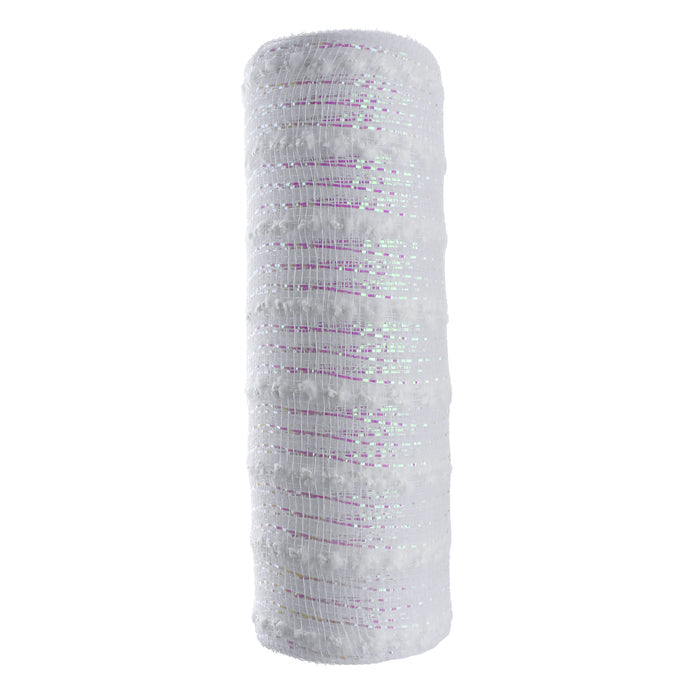 Polyester Snowball Fabric Mesh, 10-Inch x 10-Yard