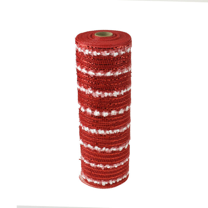 Polyester Snowball Fabric Mesh, 10-Inch x 10-Yard