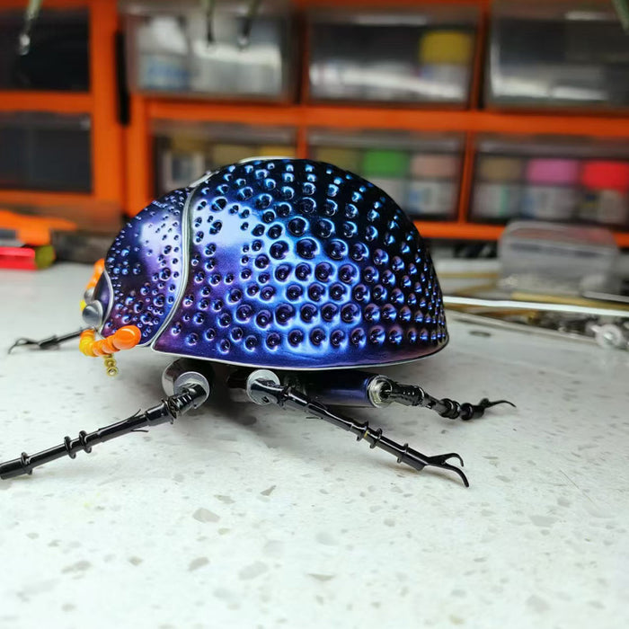 Purple Beetle Metal Sculpture Model