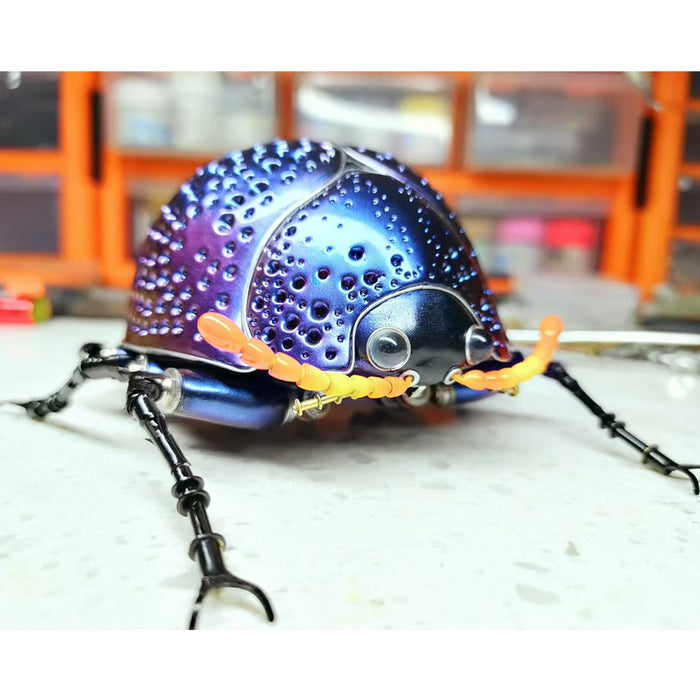 Purple Beetle Metal Sculpture Model
