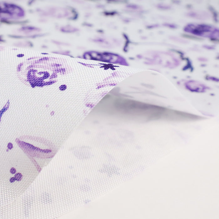 This printed WPC-Lite is of watercolor flowers in purple tones.