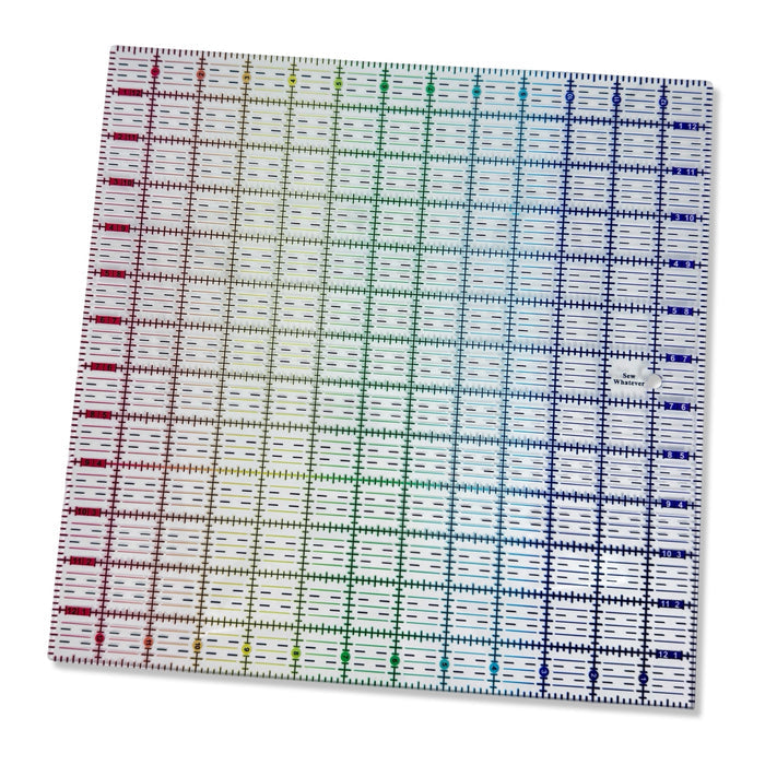 Rainbow Gradient | Clear - 13” x 13” Ruler