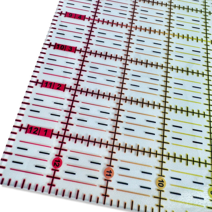 Rainbow Gradient | Clear - 13” x 13” Ruler
